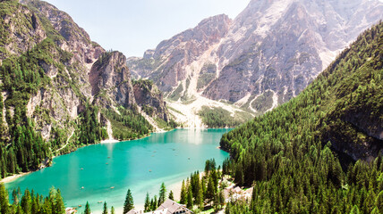 Dolomitas, Lago Di Braies, Italia