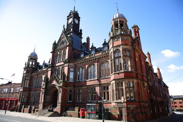 Naklejka premium View of red-brick building York Magistrates' Court in York, Yorkshire, England, UK