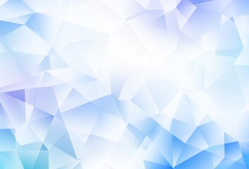 Obraz premium Light Pink, Blue vector shining triangular background.