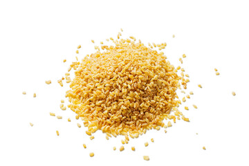 Raw bulgur . Healthy gluten free product. Concept of healthy eating. Organic wheat grains product....