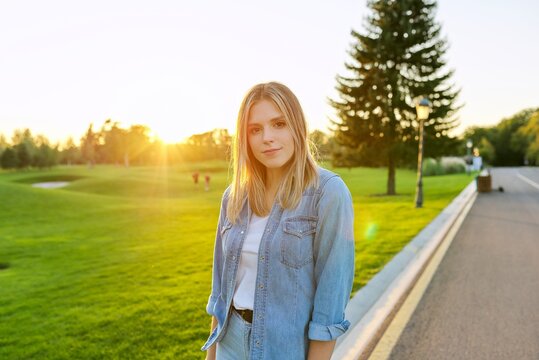 Portrait Of Young Beautiful Happy Woman 19, 20 Years Old