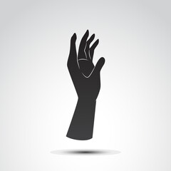 Zombie hand on the ground. Isolated vector icon. Halloween.