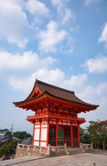 Fototapeta na wymiar The Nio-mon (Deva Gate) at Kiyomizu-dera Temple. Kyoto. Japan