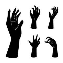 Zombie hand on the ground. Isolated vector icon. Halloween.
