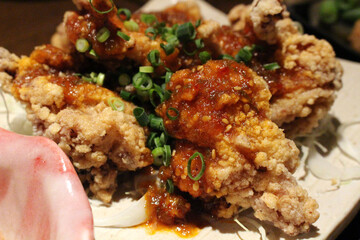 Korean fried chicken at Japanese izakaya