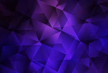 Obraz premium Dark Purple, Pink vector shining triangular layout.