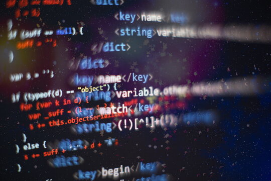 Big data storage and cloud computing representation. Programming