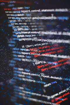 Big data storage and cloud computing representation. Programming