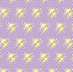 pattern with thunder, patch style