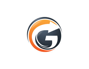 Creative letter G with arrow logo design illustration