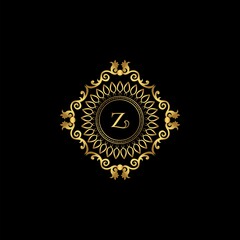 Letter Z Luxury Ornament Logo. Monogram Crest Initial Letter Vector Design.
