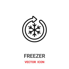 Freezer vector icon. Modern, simple flat vector illustration for website or mobile app.Freeze symbol, logo illustration. Pixel perfect vector graphics	