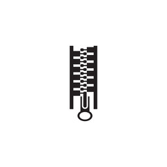 Zipper for clothing logo design template