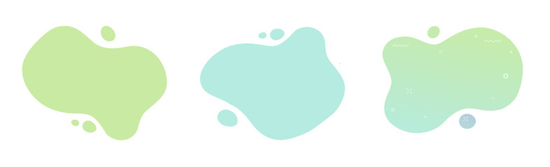 Abstract shape element design fluid liquid background vector green color, creative gradient modern splash figures for text copy space, idea of curvy backdrop for flyer or brochure