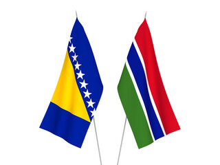 Republic of Gambia and Bosnia and Herzegovina flags