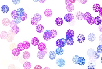 Light Blue, Red vector background with spots.