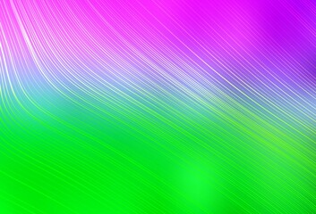 Light Pink, Green vector blurred shine abstract template.