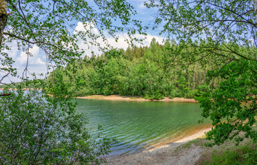 Biotop - Trinkwasser Talsperre Stollberg im Sommer  Talsperre Querenbach - Querenbachtalsperre