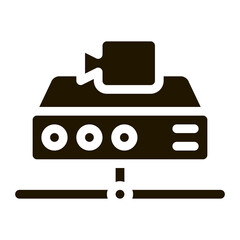 Digital Camcorder glyph icon vector. Digital Camcorder Sign. isolated symbol illustration