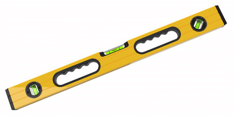 Building spirit level tool isolated on white with clipping path.