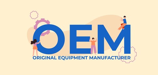 OEM original equipment manufacturer. Technology of profitable trade and successful financial income distribution corporate business protection of retail product industrial loans and countering vector