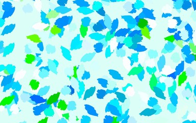 Fototapeta na wymiar Light Blue, Green vector template with chaotic shapes.