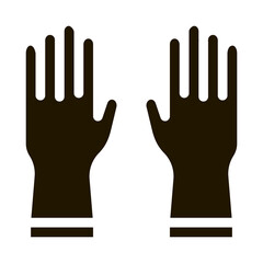 Obraz premium Protective Gloves glyph icon vector. Protective Gloves Sign. isolated symbol illustration