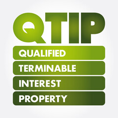 QTIP - Qualified Terminable Interest Property acronym, concept background