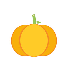 Pumpkin vector. Pumpkin on white background.