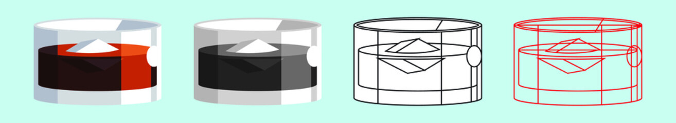 set of cocktail with glasses cartoon icon design template with various models. vector illustration isolated on blue background