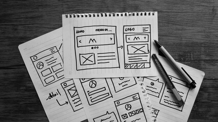 Website Design Wireframe Examples Of Web And Mobile Wireframe Sketches Printable

