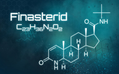 Chemische Formel von Finasterid