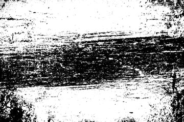 The grunge texture is black and white. Monochrome abstract background. Pattern of scratches, chips, and paint strokes. Black smudges, scuffing, wear and tear