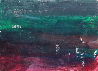 Hand drawn black, red and green texture. Artistic paper. Grunge style. Acrylic, gouache and watercolor. Paint soaked craft texture. Wooden texture. For background, cover, packaging, design element.