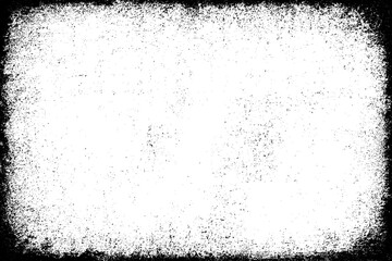 The grunge texture is black and white. Monochrome abstract background. Pattern of scratches, chips, and paint strokes. Black smudges, scuffing, wear and tear