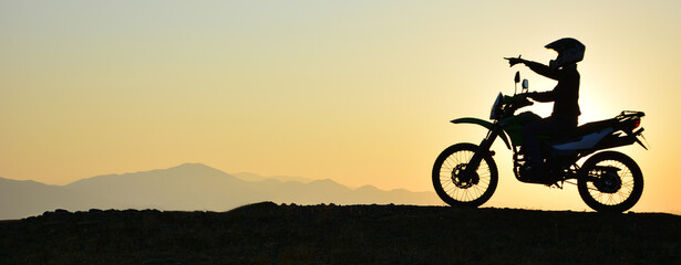 croos motorcycle silhouette