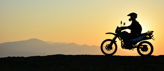 croos motorcycle silhouette