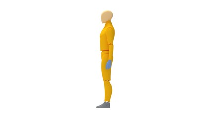 3D rendering of a dummy mannequin isolated in studio