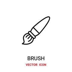 brush tool icon vector symbol. brush tool symbol icon vector for your design. Modern outline icon for your website and mobile app design.