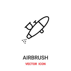 Airbrush vector icon. Modern, simple flat vector illustration for website or mobile app.Car airbrush symbol, logo illustration. Pixel perfect vector graphics	