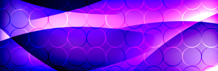 Fluid gradient neon color waves, vector abstract background