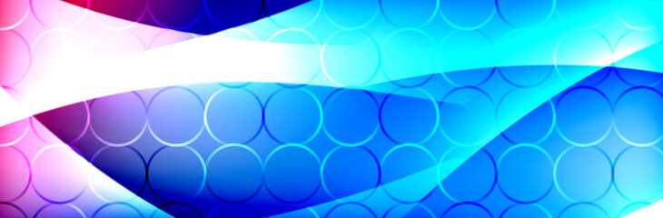 Fluid gradient neon color waves, vector abstract background