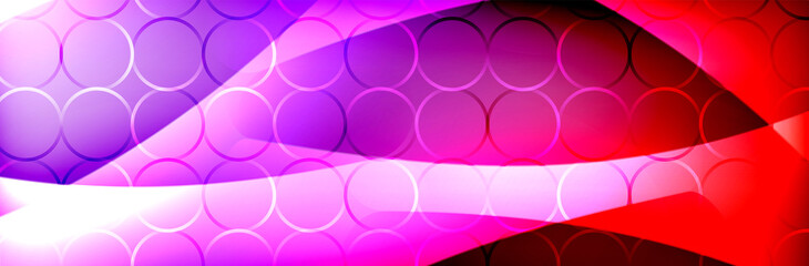Fluid gradient neon color waves, vector abstract background