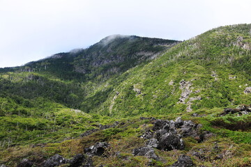 初秋の北八ヶ岳　坪庭から北横岳を望む