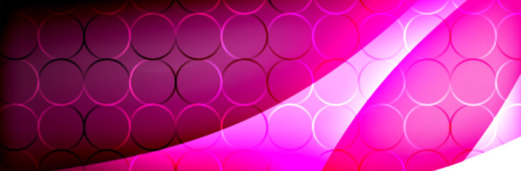 Fluid gradient neon color waves, vector abstract background