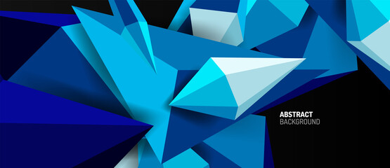 3d low poly abstract shape background vector illustration