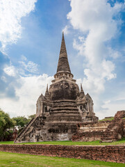 Fototapeta na wymiar Pagoda of Wat Phra Si Sanphet temple in Ayutthaya Historical Park, Thailand