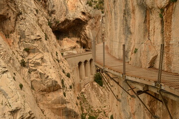 The dramatic and dangerous walkway Caminito Del Rey and the town of Ronda in Southern Spain