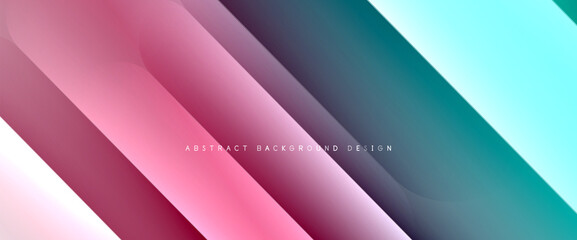 Fluid gradients with dynamic diagonal lines abstract background. Bright colors with dynamic light and shadow effects. Vector wallpaper or poster