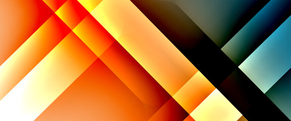 Fluid gradients with dynamic diagonal lines abstract background. Bright colors with dynamic light and shadow effects. Vector wallpaper or poster